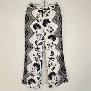 🤍 Anthropologie Maeve Boho Floral Wide Leg Pants Elastic Waist Small